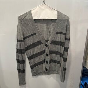 Striped Button Down Cardigan